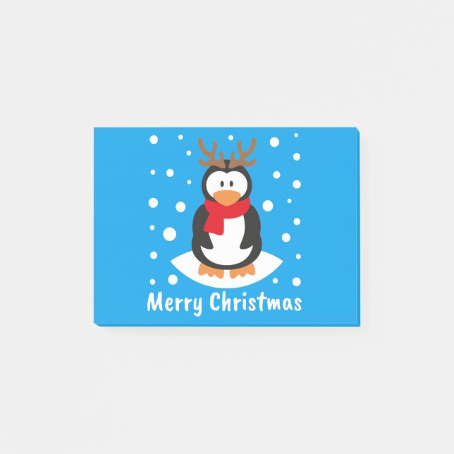 Notas Post-it® Feliz Navidad Pingüino (Anverso)