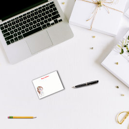 Notas Post-it® Feliz Navidad Shih Tzu con copo de nieve