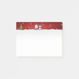 Notas Post-it® Feliz Navidad Snowman y Santa