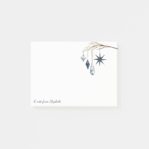 Notas Post-it® Feliz Navidad, sucursal, bolas, Papá Noel, estrell