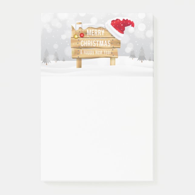 Notas Post-it® Feliz Navidad y Feliz Año Nuevo (Anverso)