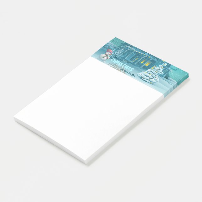 Notas Post-it® Feliz Navidad y Feliz Año Nuevo Post-it (En perspectiva)