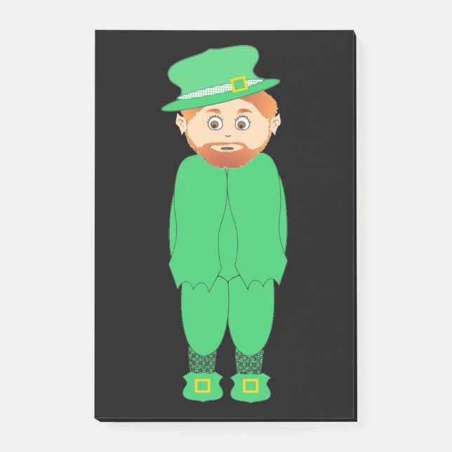 NOTAS POST-IT® "FELIZ SAN. DÍA DE PATRICK" LEPRECHAUN (Anverso)