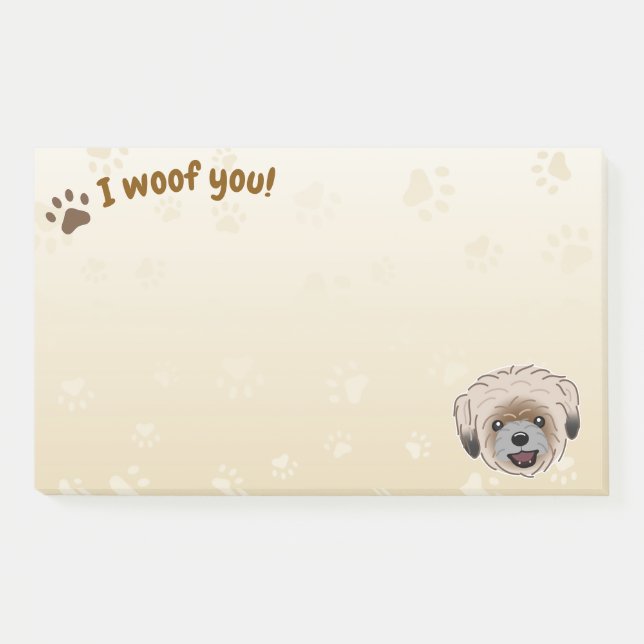Notas Post-it® Feliz Shih Tzu Dog Lover I Wowty Paws (Anverso)