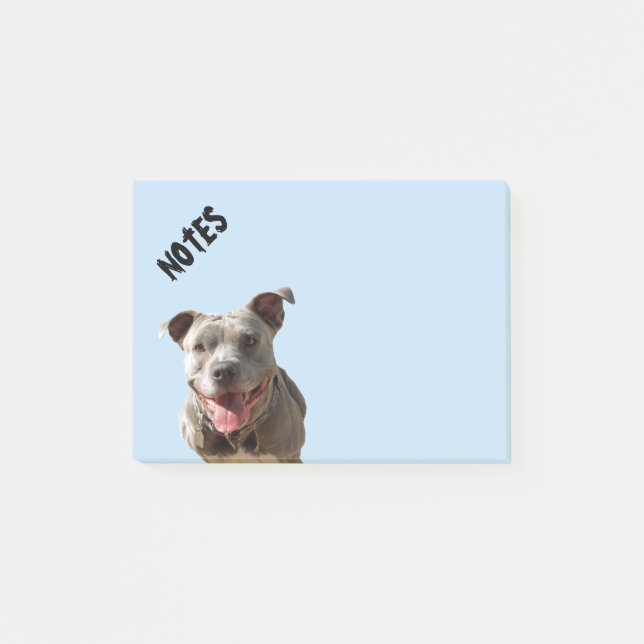 Notas Post-it® Feliz sonriente Pitbull (Anverso)