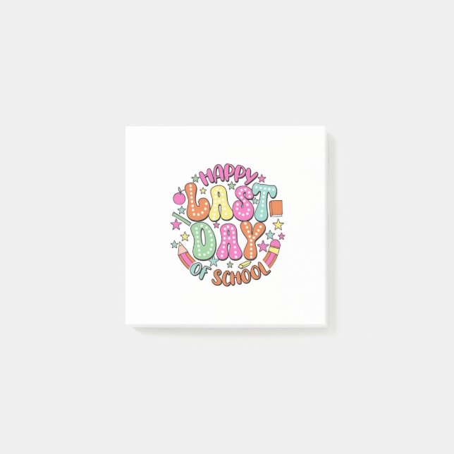 Notas Post-it® Feliz último día de clases (Anverso)