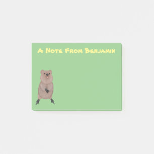 Notas Post-it® Feliz y lindo diseño de personalizados de quokka