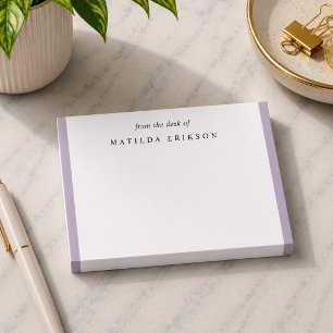 Notas Post-it® Femenino Chic Elegante Lila Lavanda Adhesivo