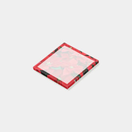 Notas Post-it® Feriado de Poinsettia Roja