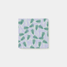 Notas Post-it® Ferrocarril verde púrpura deja un patrón de flores