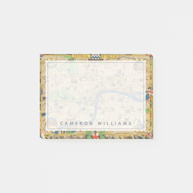 Notas Post-it® Festival de Gran Bretaña: Guía del mapa de Londres (Anverso)