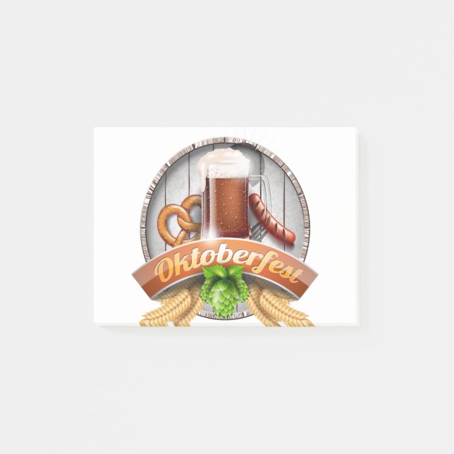 Notas Post-it® festival oktoberfest feliz (Anverso)