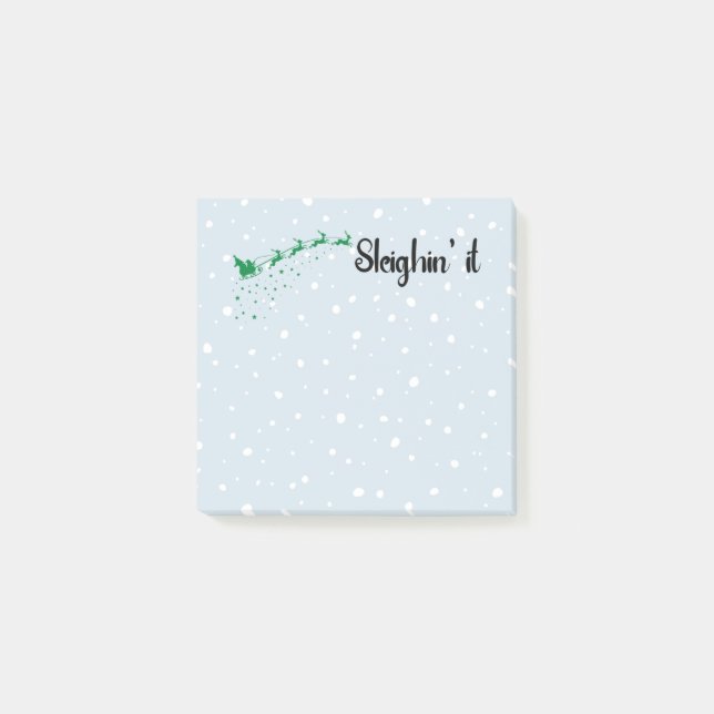 Notas Post-it® Festive Christmas Post It Notes | Sleighin It (Anverso)