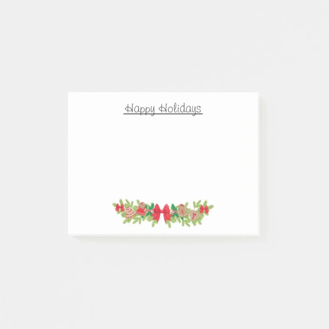 Notas Post-it® Festividad de Holiday Garland Post-It Notes (Anverso)