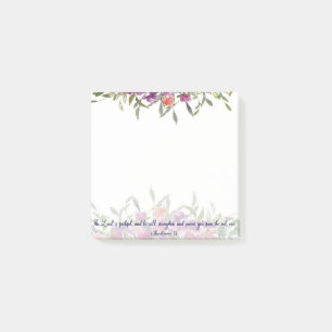 Notas Post-it® Fiel floral acuarela