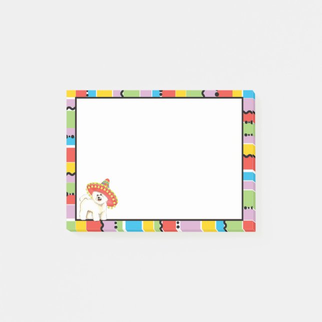 Notas Post-it® Fiesta Bichon (Anverso)