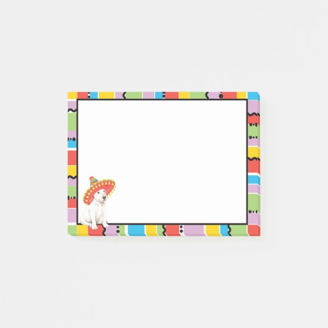 Notas Post-it® Fiesta bull terrier (Anverso)
