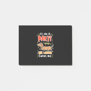 Notas Post-it® Fiesta Con Mis Dachshunds