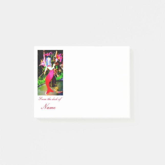 Notas Post-it® fiesta de sirena roja (Anverso)