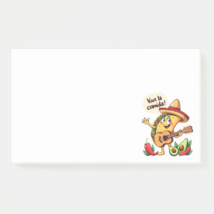 Notas Post-it® Fiesta de tacos con guitarra y encanto hispano