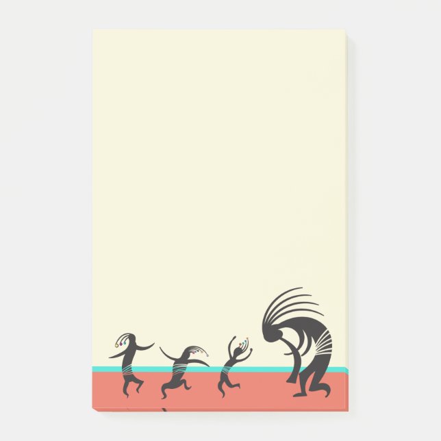 Notas Post-it® Fiesta del Suroeste Kokopelli Bailarín (Anverso)