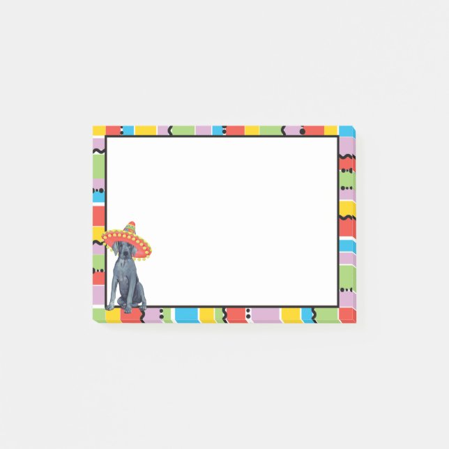 Notas Post-it® Fiesta great dane (Anverso)