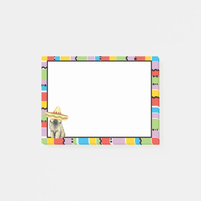 Notas Post-it® Fiesta Keeshond (Anverso)