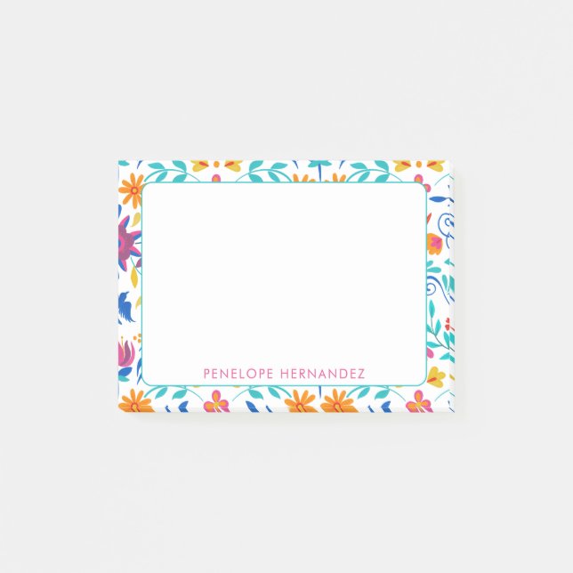 Notas Post-it® Fiesta personalizada de arte folclórico mexicano (Anverso)