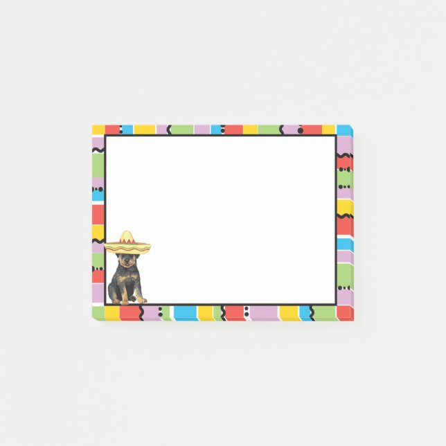 Notas Post-it® Fiesta Rottweiler (Anverso)
