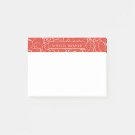 Notas Post-it® Fiesta simplemente floral personalizada