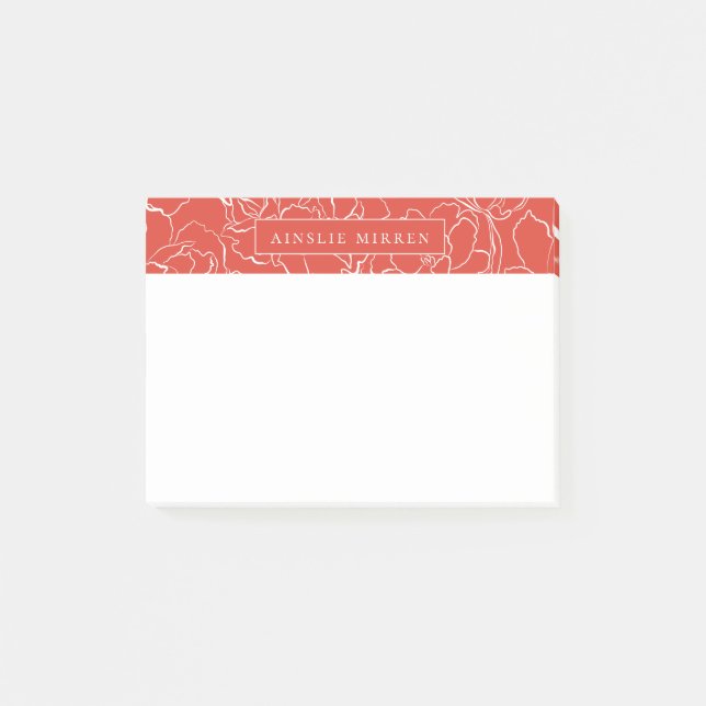 Notas Post-it® Fiesta simplemente floral personalizada (Anverso)