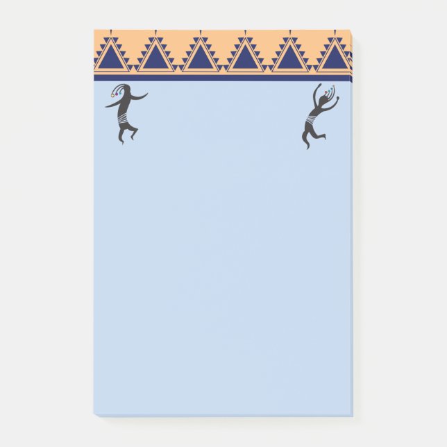 Notas Post-it® Fiesta y bailando Kokopellis (Anverso)