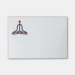 Notas Post-it® Figura del palillo de la actitud de la yoga del