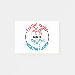 Notas Post-it® Fijación de Dolores Terapéuticos Físicos y Gananci