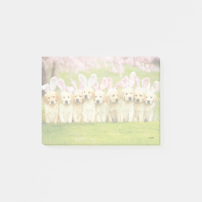 Notas Post-it® Fila de conejitos cachorros (Anverso)