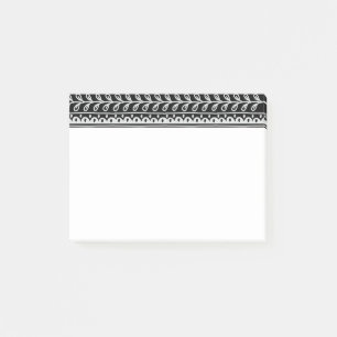 Notas Post-it® Filas de patrones de garabatos en negro y blanco