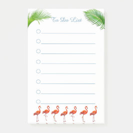 Notas Post-it®  Flamencos Rojos & Cosas Que Hacer Hojas de Palma 