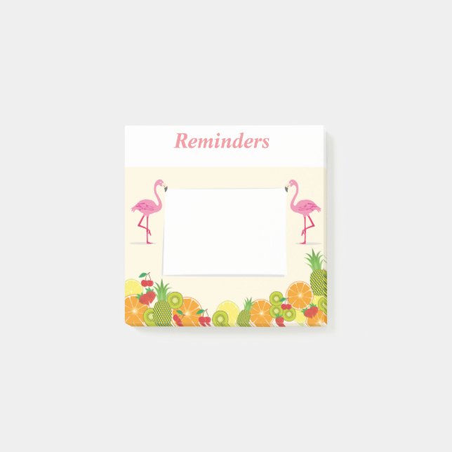 Notas Post-it® Flamencos rosados (Anverso)