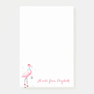 Notas Post-it® Flamencos rosados adorables presentan copos de nie