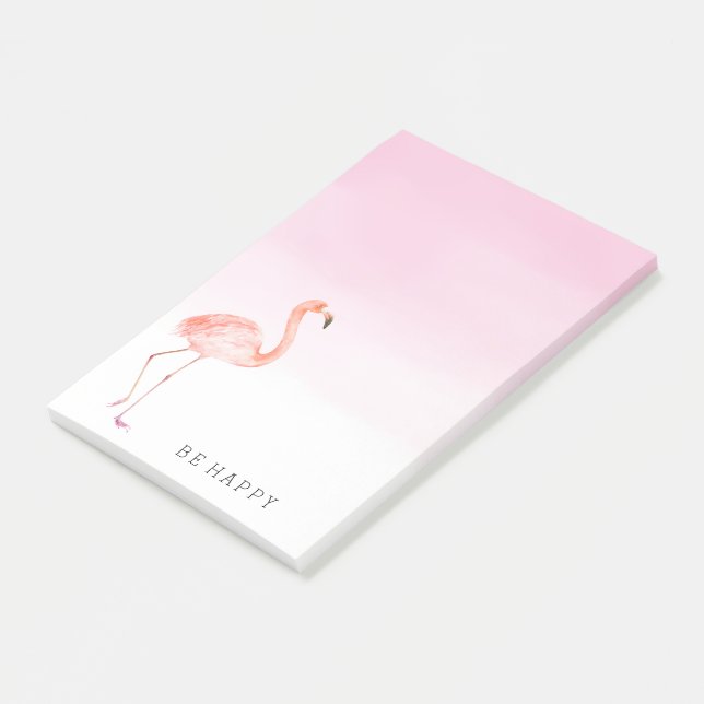 Notas Post-it® Flamencos rosados personalizados (En perspectiva)