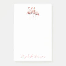 Flamencos rosados tropicales personalizados