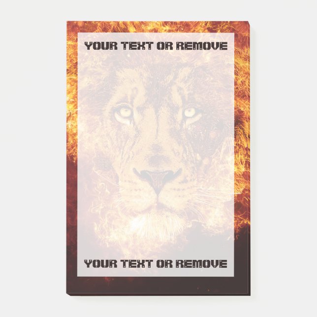 Notas Post-it® Flames Leon Your Text (Anverso)