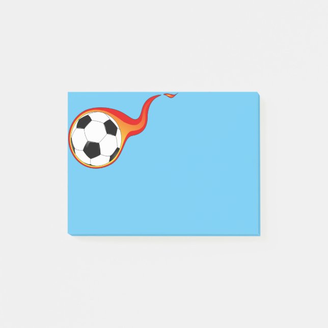 Notas Post-it® Flaming Soccer Ball Post-it-Notes (Anverso)