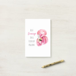 Notas Post-it® Flamingo De Color Rosa Exótico Moderno Con Cita