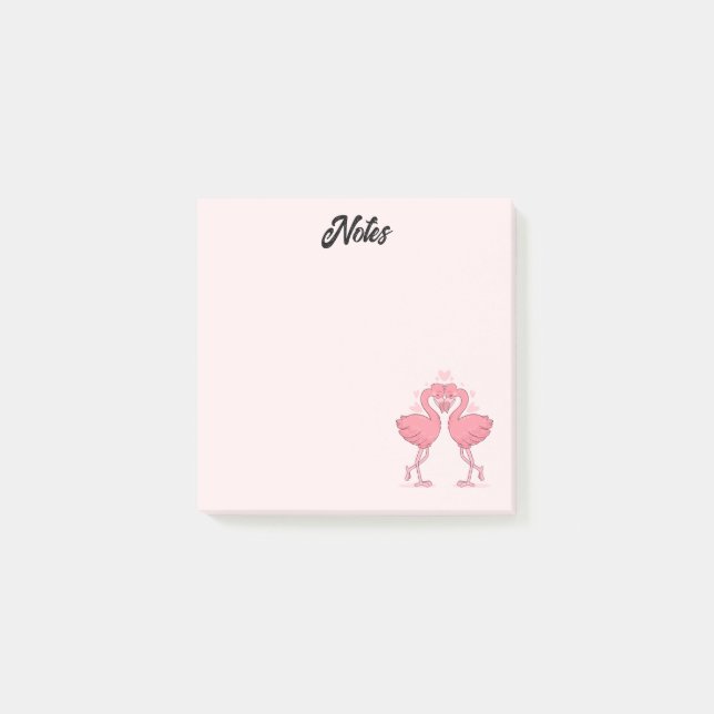 Notas Post-it® Flamingo Love (Anverso)
