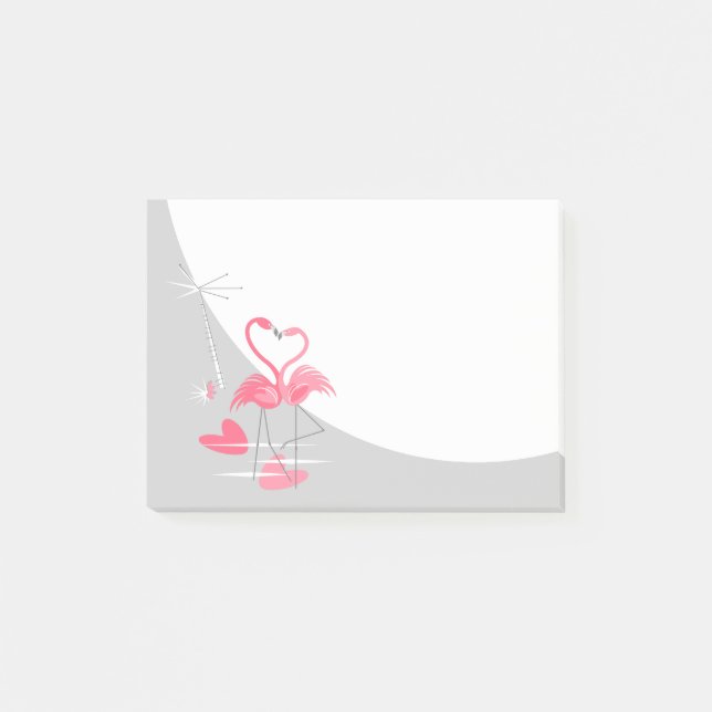 Notas Post-it® Flamingo Love Large Moon Post-It anota (Anverso)