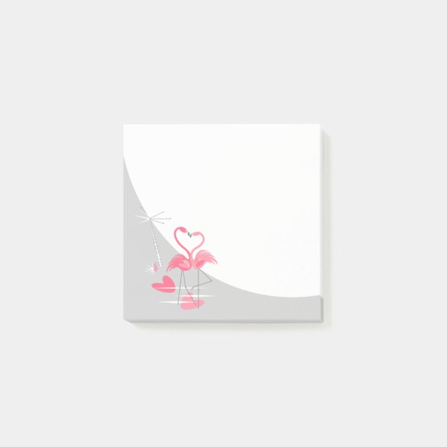 Notas Post-it® Flamingo Love Large Moon post-it notes square (Anverso)