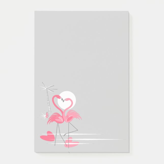 Notas Post-it® Flamingo Love Side post-it notes vertical (Anverso)