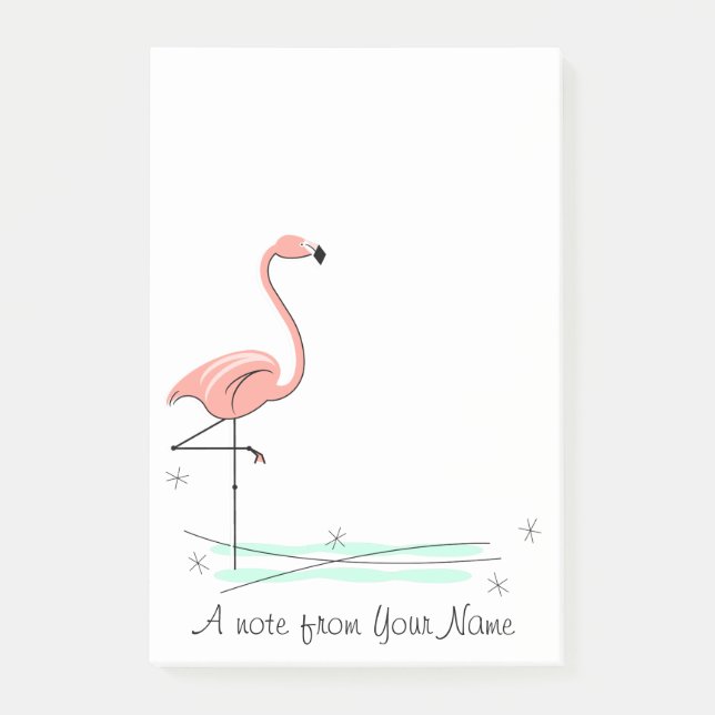 Notas Post-it® Flamingo Ocean "Text" vertical (Anverso)