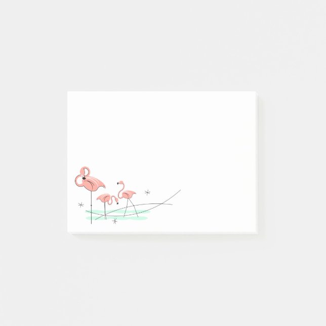 Notas Post-it® Flamingo Ocean Trio (Anverso)